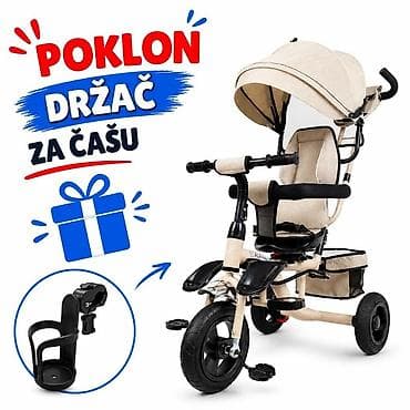 šlauf sa krovom: Tricikl sa rotirajucim sedištem (art 419) + poklon Drzač čaše - 10500 — 3