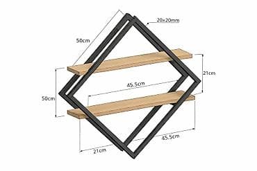 ormari za hodnik: Zidna polica – geometrijski dizajn - Moderna dekorativna polica sa — 3