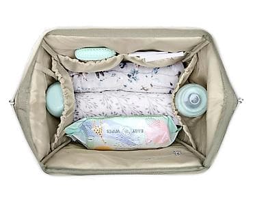 deciji satovi igracke: KikkaBoo Torba za mame Siena Luxe Secret Garden – beige Elegantna i — 9
