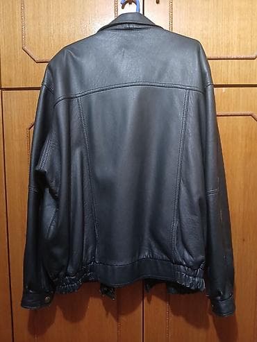 Muška odeća: Muška kožna jakna, crna - Materijal: prirodna koža (mekana, glatka) — 2