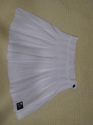 bershka rs: Bershka plisirana mini suknja - Boja: bela - Model: A-kroj sa — 3