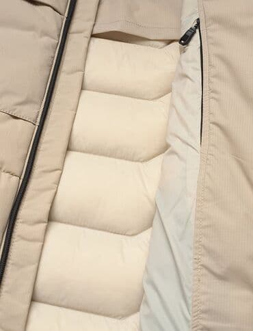 Coats and trench coats: Muška zimska jakna – bež. L,XL,XXL - Topla, pufnasta jakna sa visokim — 4