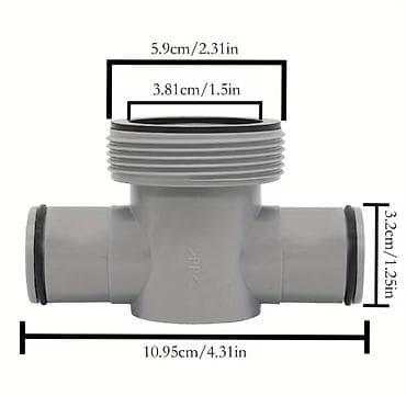 termometar za kuvanje: T-spojnica / adapter za Intex bazen 38 32 mm ✅ Novo, nekorišćeno ✅ — 3