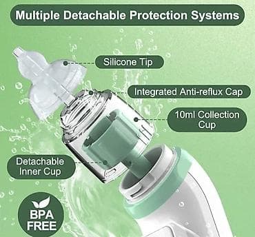 aksa inhalator za bebe: Električni aspirator za nos (bebi i dečiji) - IP65 vodootporan — 3