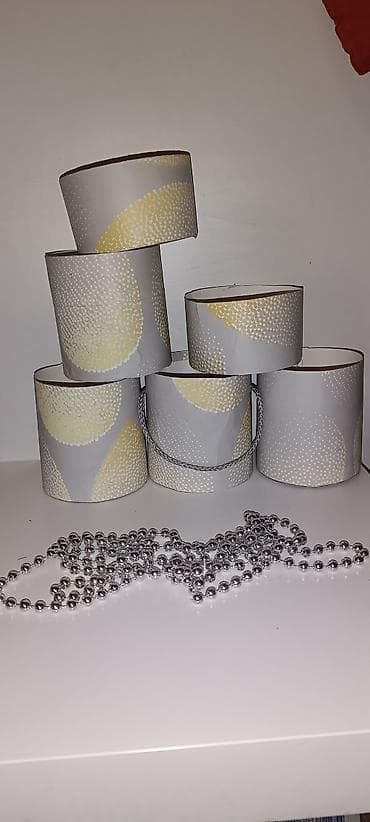 Figures: Set ukrasnih kartonskih kutija – 6 kom - Dizajn: sivo-bela podloga sa — 1