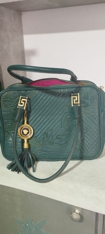 crna guess torba: Shoulder bag, Versace, Material: Leather — 1