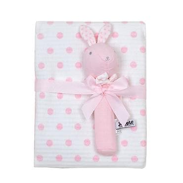 Jungle Rabbit set ćebe sa igračkom (skviker), roze, 100x75 cm - na lalafo.rs Jungle Rabbit set ćebe sa igračkom (skviker), roze, 100x75 cm -