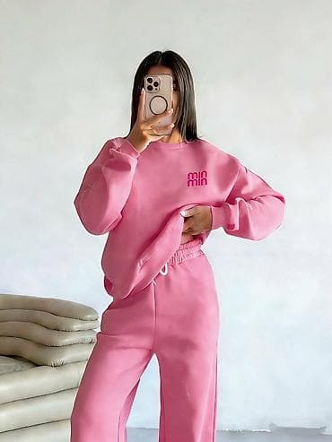 Ženski komplet trenerke – duks i donji deo sa širokim nogavicama -