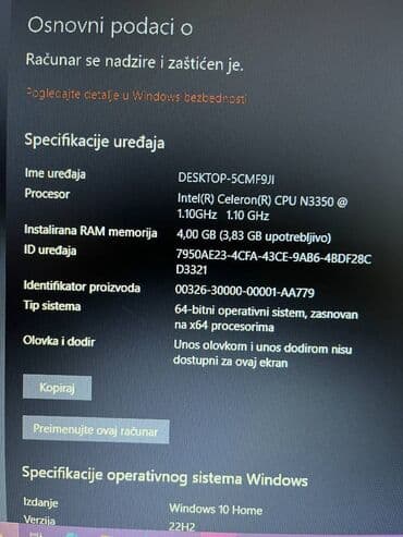 Acer: Intel Celeron, 4 GB OZU — 2