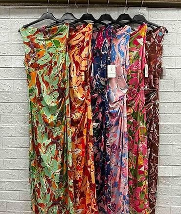 zara midi haljine: Haljina bez rukava,cvetni print. Midi dužina do pola listova,blago — 3