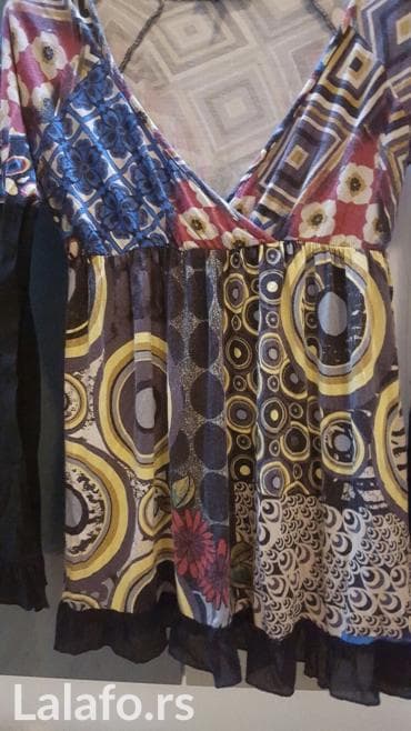 plus size tunike: S (EU 36), Saten, Geometrijski, Sa ilustracijom, bоја - Šareno — 2
