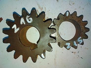 Dva zupčanika sa slike u sprezi su, jedan debljine 55 mm sa 16 zuba