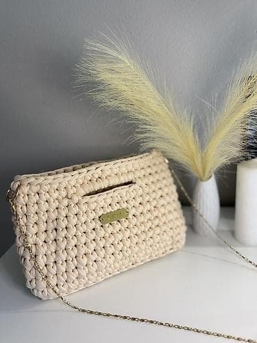 Ručno pletena torbica – Lollknit - Model: elegantna pletena