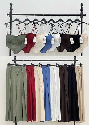 katrin topovi: Dvodelni set – korzet top i široke pantalone
3600 din
S M L — 4