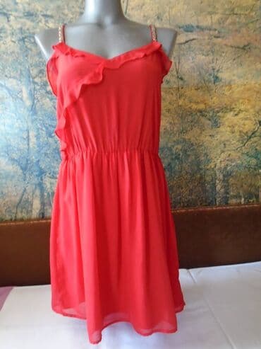 jaknice sa krznom: Zara L (EU 40), color - Red, Evening, With the straps — 2