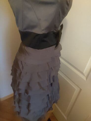 enigma haljine: S (EU 36), color - Grey, Evening, Without sleeves — 1