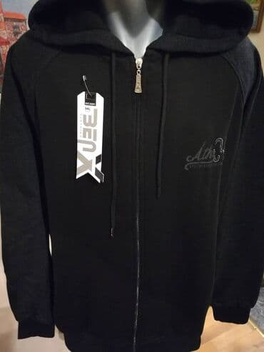 exit obuca muska: Tracksuit top, 4XL (EU 60), color - Black, Cotton — 4