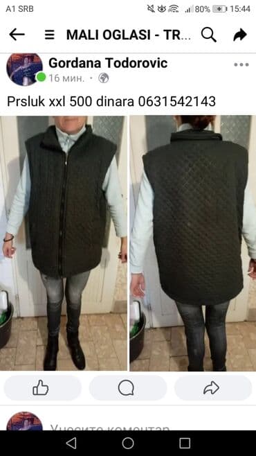 Women's Clothing: Prsluk veličina m l xl xxl — 11
