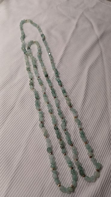 svecane ogrlice: Dugačke ogrlice od poludragog kamena - Materijal perli: sitno — 2