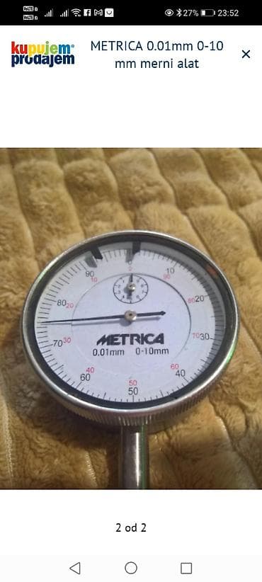 manometar za klime: Metrica analogni komparator (indikator sata) – opseg merenja 0–10 mm — 2