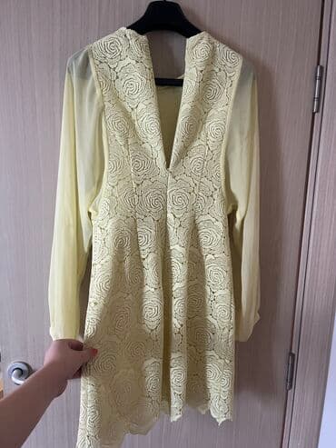 haljine sa kaisem: Guess S (EU 36), bоја - Žuta, Večernji, maturski, Dugih rukava — 4