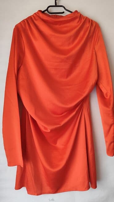 selection to perfection haljine: Zara M (EU 38), color - Orange, Cocktail, Long sleeves — 3