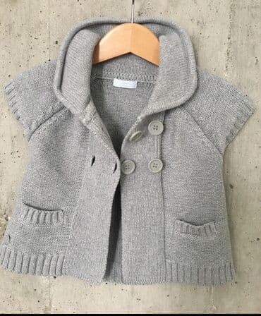 karirane sive pantalone: OKAIDI DZEMPERIC ili kao PRSLUK preko jaknice Velicina 18 - 24 meseci — 8