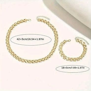 cartier narukvice beograd: Komplet ogrlice i narukvice – elegantan lančani dizajn. - Materijal — 2