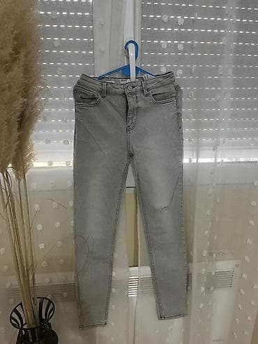 100 jezika volim te: Sive teksas farmerke, velicina 36/S,bez oštećenja! — 1