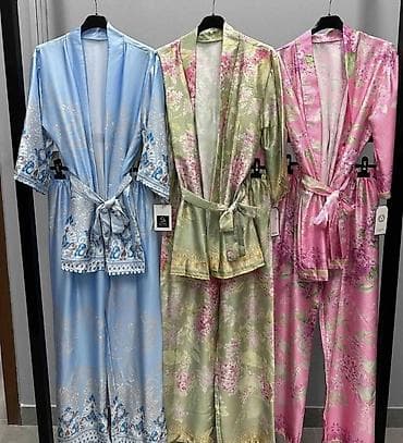 kombinezoni od satena: Komplet – kimono i široke pantalone od satena. - Gornji deo: kimono — 4