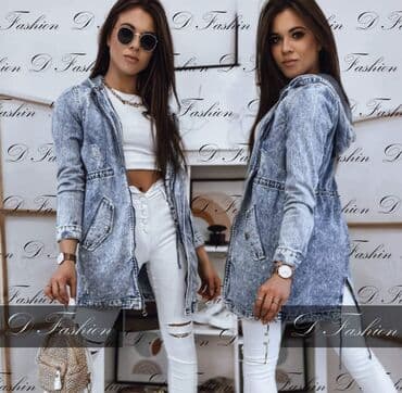 h m zenski mantili: XS, S (EU 36), M, Sa postavom, bоја - Svetloplava — 1