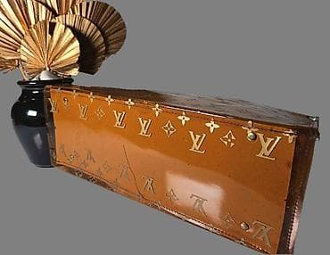 duboke tene: Prozirna braon torba sa monogram printom. Lui Wuiton - Materijal — 3