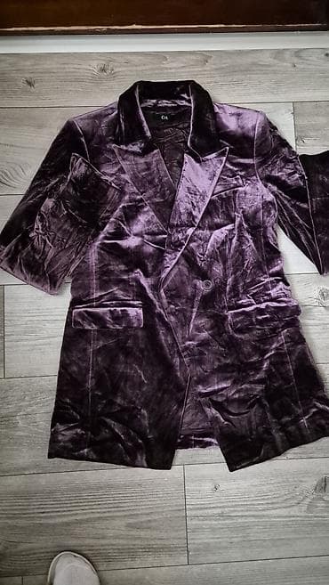 sorc m: Baršunasti sako C&A – tamno ljubičaste boje - Materijal: mekani — 1