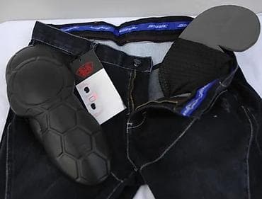 Farmerke: Muške crne farmerke – moto/urban stil - Kroj: slim/straight sa — 7