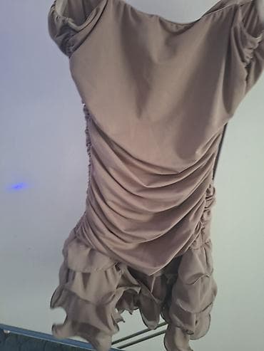 Kikiriki haljina na bretele, mini kroja u boji taupe/sivo‑braon. - — 2