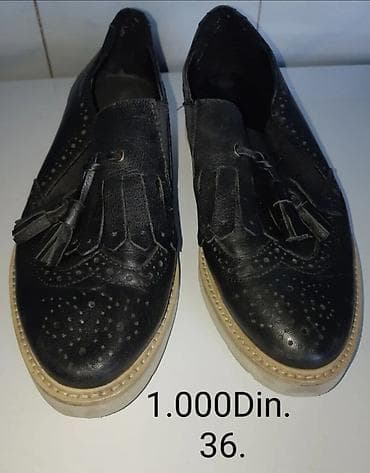 kozne cipele 37: Crne ženske cipele od velura, broj 37. - Materijal: mekani velur — 7