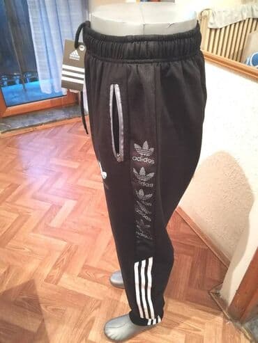 batch kod parfem: Sweatpants, L (EU 52), XL (EU 54), 2XL (EU 56), Adidas, color - Black, Cotton — 3
