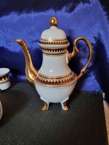 metalac solje za kafu cene: Servis vintaz za kafu porcelanski. Servis za kafu,perfektan pozlata — 18