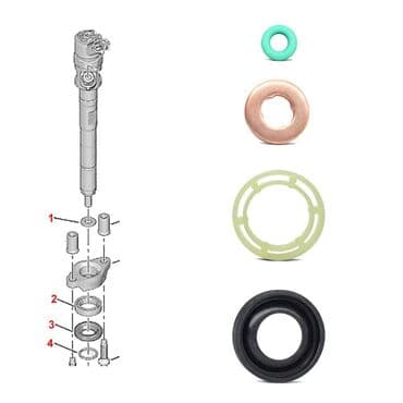 bobina fiat punto 1.2 8v cena: Semering podloske gumice za dizne 1.6HDI/TDCI set NOVO! Set — 3