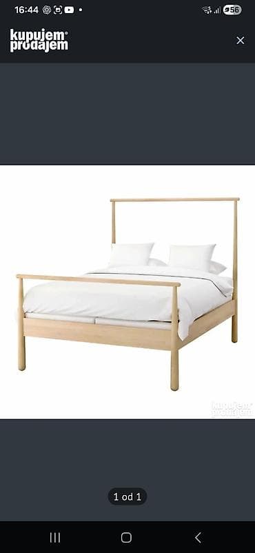 Ikea Drveni bračni okvirom i niskim nožnim naslonom - Materijal