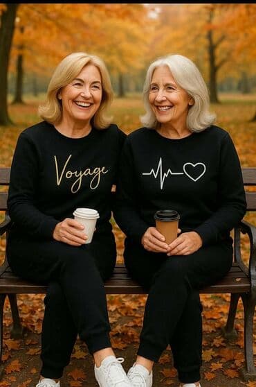 Gornji deo: 💥Ženski komplet trenerke – crna dukserica i donji deo ✅Pamuk xs s m l — 4