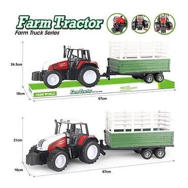 Traktor sa prikolicom 855393 – plava boja Traktor sa prikolicom