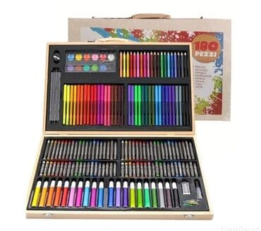 drvene klompe: Drveni kofer- Drvene, Vodene, Flomasteri, Voštane boje3000 din — 2