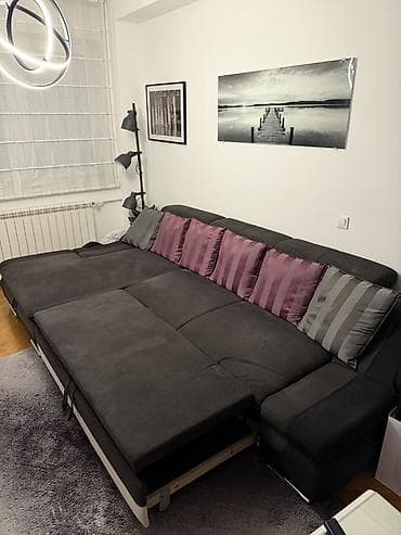 Dečiji nameštaj: Ugaona garnitura na razvlačenje sa ležajem i velikim sandukom za — 8