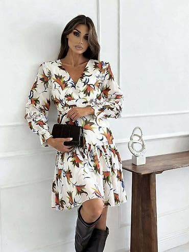 eudora mini: Ženske mini haljine s printom – romantičan kroj - Model: lagana mini — 2