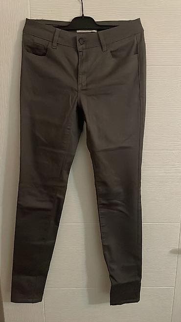 Ženske pantalone Pieces – tamno siva/ugljen boja - Brend: Pieces