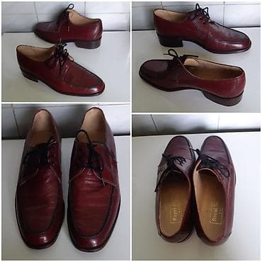 bata cipele type 1: Muške kožne cipele Royal Class – bordo - Elegantne klasične pertlače — 2
