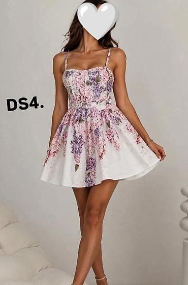 tom tailor haljine online: Floral mini haljina sa korpama i kaišem - Kratak A-kroj sa širokom — 1