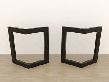 tabure sa prostorom za odlaganje: Noge za sto 003 Dimenzija 70x72cm Materijal : Metalna cev 60x20 — 1