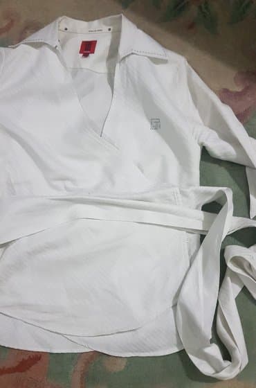 crno beli tech fleece: Pedro Del Hierro, M (EU 38), Cotton, color - White — 2